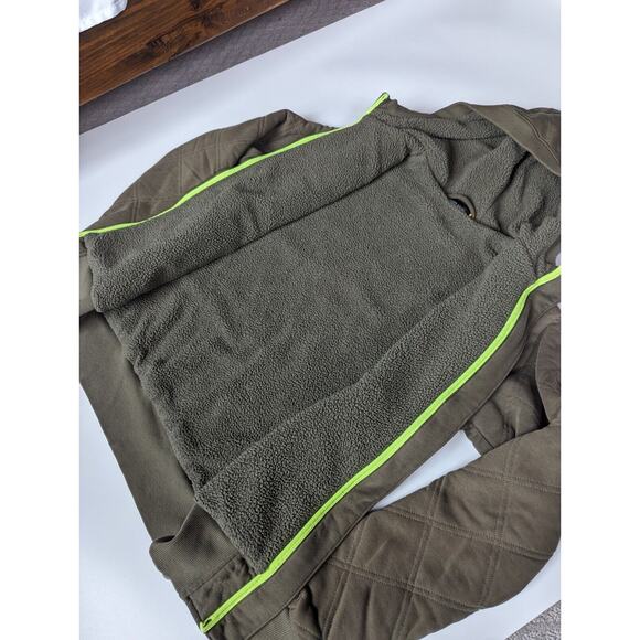 Under Armour Woman's Sz MStorm Green Full Zip Hoodie Semi Fitted Sherpa Lined... - Picture 9 of 12